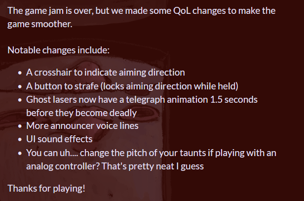 Birds of a Feather Quality of Life Update