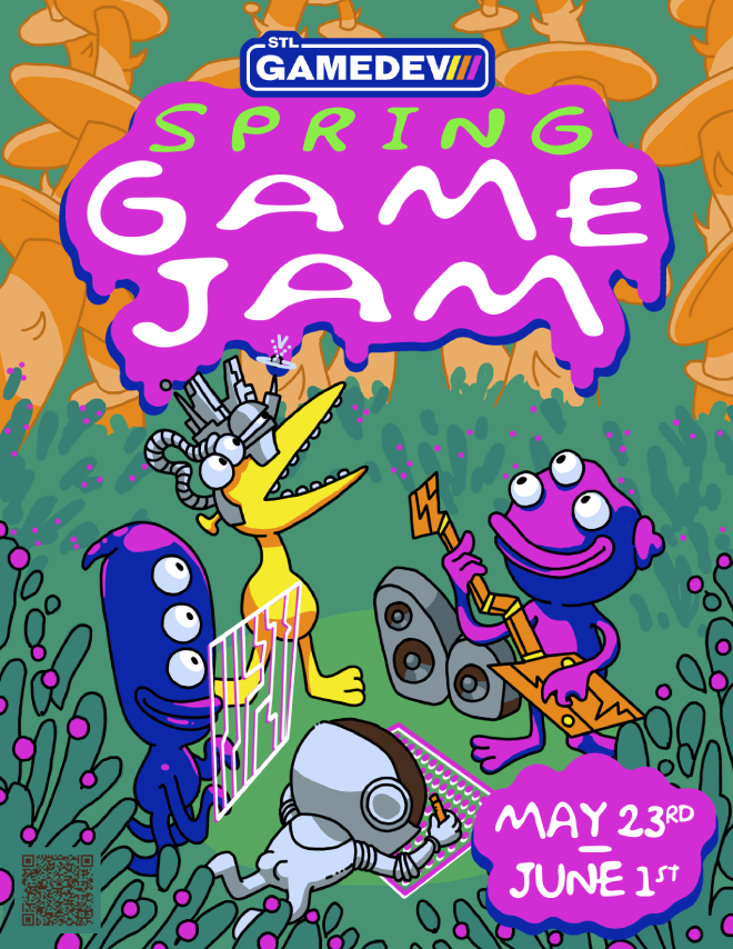 Spring Game Jam 2025 Flier